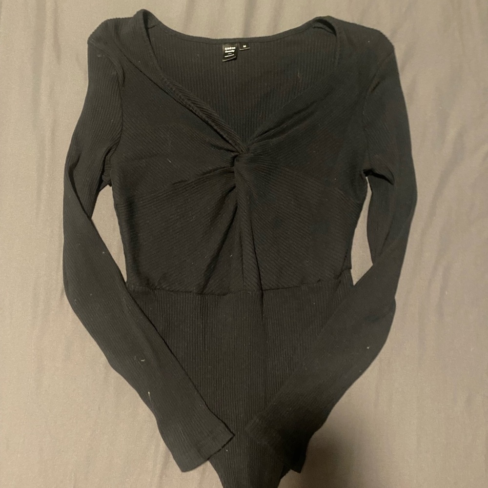 Twist front bodysuit